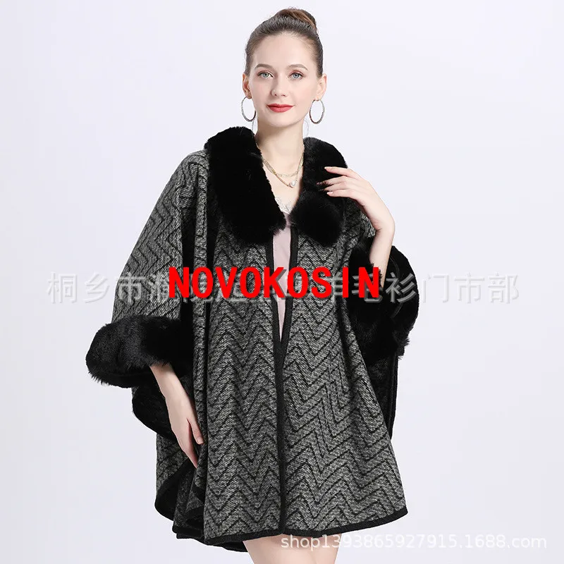 2021 Winter Warm Long Knitted Wave Printed Poncho Cape Cashmere Loose Women Imitation Fur European Jacquard Weave Cardigan Coat
2021 Winter Warm Long Knitted Wave Printed Poncho Cape Cashmere Loose Women Imitation Fur European Jacquard Weave Cardigan Coat