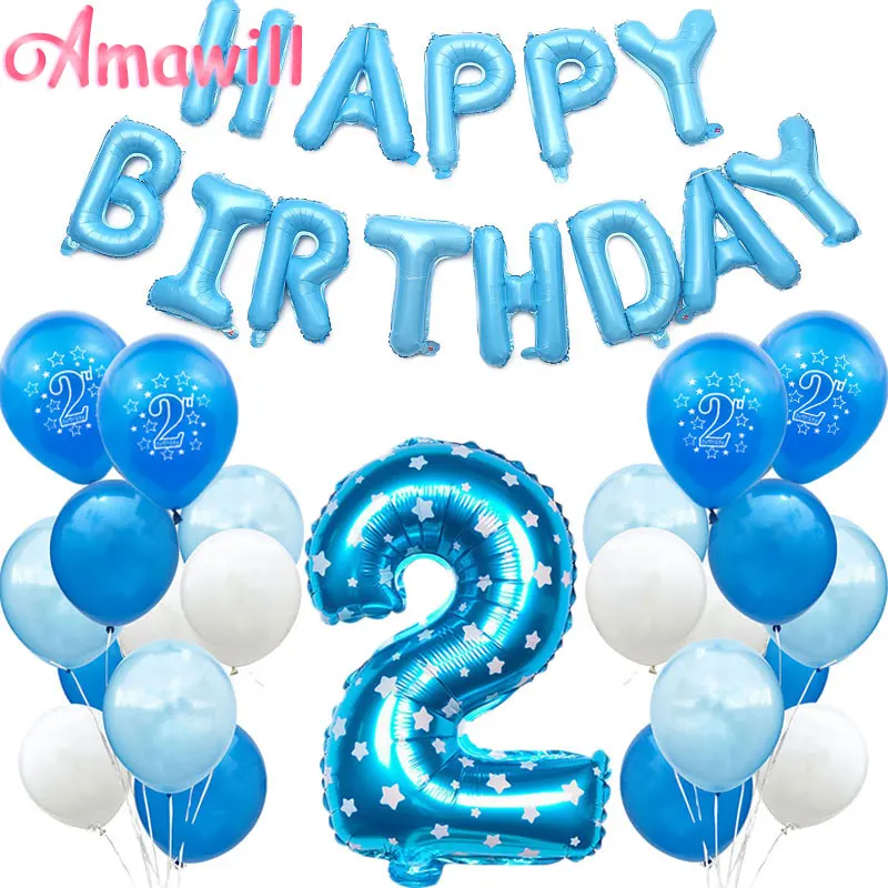 Amawill 2 Years Happy Birthday Pink Blue Number Latex Balloons Boy Girl 2nd Birthday Party Decorations Kids Baby Shower 5D
Amawill 2 Years Happy Birthday Pink Blue Number Latex Balloons Boy Girl 2nd Birthday Party Decorations Kids Baby Shower 5D