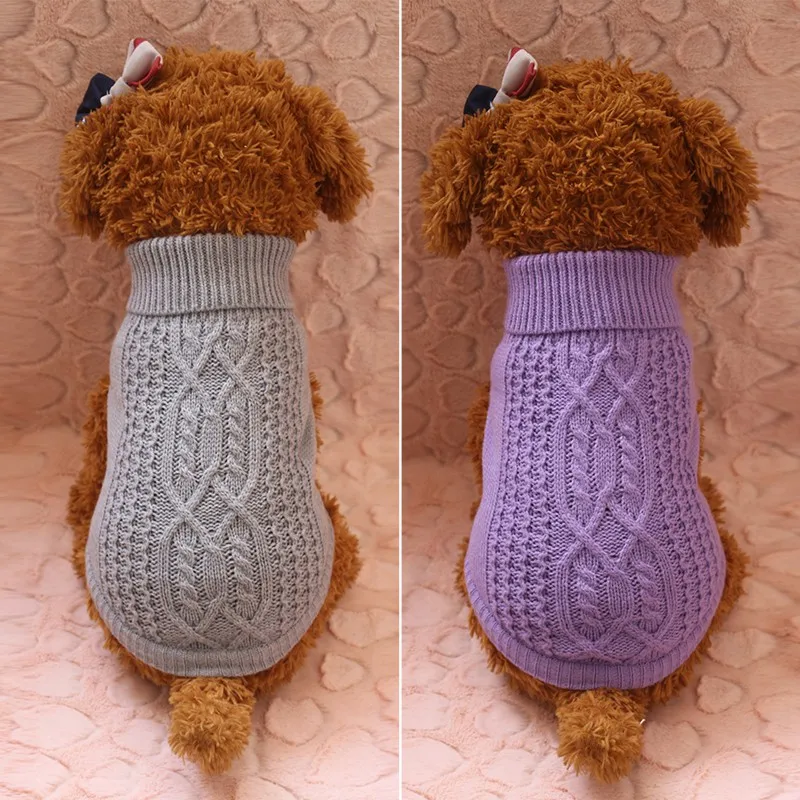 Solid Dog Sweater Warm Pet sweater Autumn& Winter dog clothes roupas para cachorro Pet clothing
Solid Dog Sweater Warm Pet sweater Autumn& Winter dog clothes roupas para cachorro Pet clothing