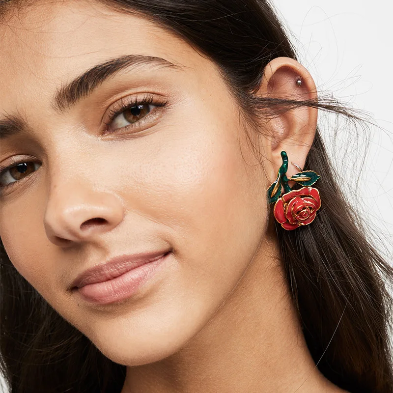 Trendy Alloy Painted Bright Flower Earrings Women Exquisite Spring Summer Colorful Floral Female Drop Earrings Jewelry For Girls
Trendy Alloy Painted Bright Flower Earrings Women Exquisite Spring Summer Colorful Floral Female Drop Earrings Jewelry For Girls