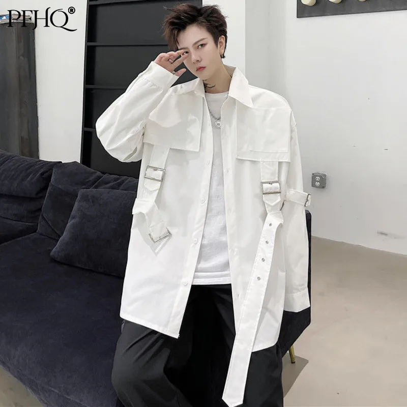 PFHQ 2021 Sprign New Bandage Patchwork Design Black White Shirts For Men Long Sleeve Oversized Blouse Streetwear Tops 21D450
PFHQ 2021 Sprign New Bandage Patchwork Design Black White Shirts For Men Long Sleeve Oversized Blouse Streetwear Tops 21D450