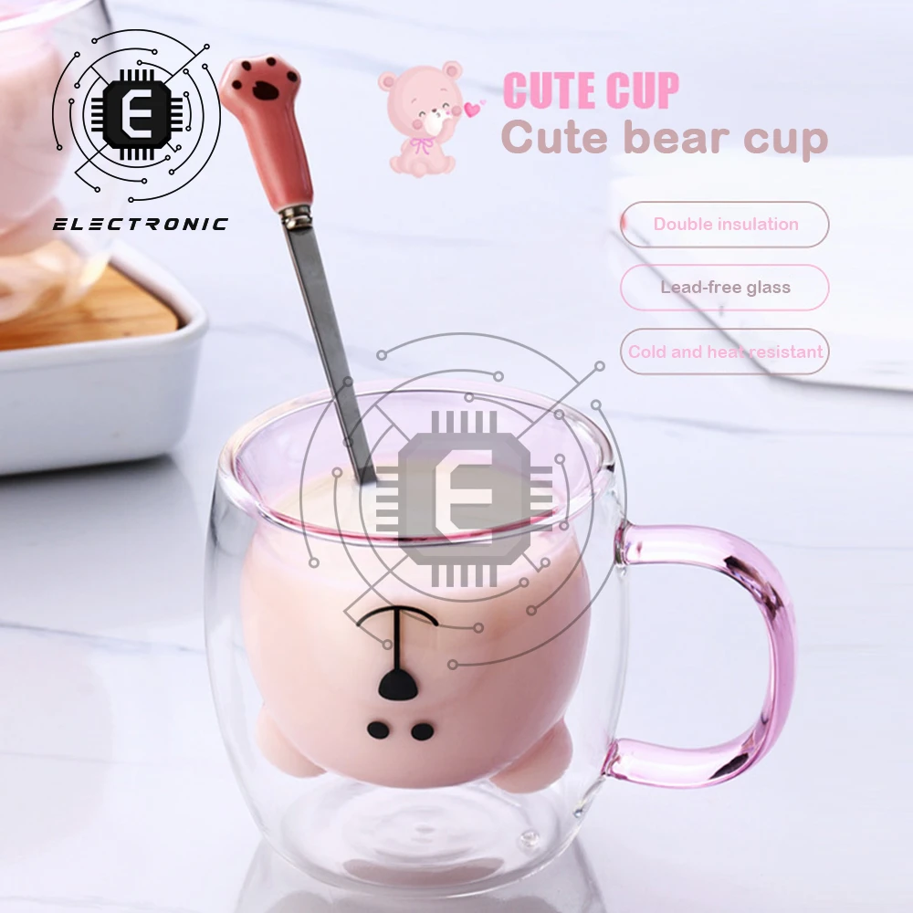 Creative Cute Bear Double-layer Glass, Heatable Anti-cracking Mug, Coffee Cup, Milk Cup, Great Gifts for Children and Couples
Creative Cute Bear Double-layer Glass, Heatable Anti-cracking Mug, Coffee Cup, Milk Cup, Great Gifts for Children and Couples