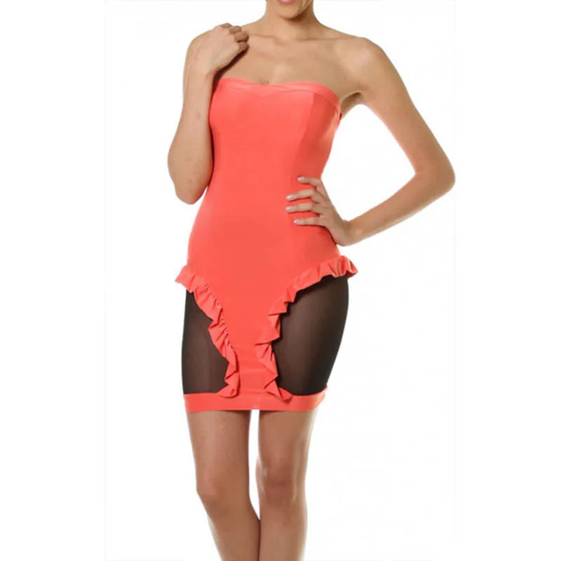 Strapless Patchwork Mesh Dress Women Sexy Party Vestidos Summer Ruffled Nightclub Bodycon Mini Dresses
Strapless Patchwork Mesh Dress Women Sexy Party Vestidos Summer Ruffled Nightclub Bodycon Mini Dresses