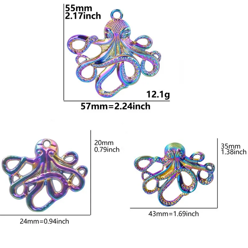5pcs Rainbow Octopus Charms For Jewelry Making Supplies DIY Necklace Animal Pendant Charm Handmade Accessories Punk Material
5pcs Rainbow Octopus Charms For Jewelry Making Supplies DIY Necklace Animal Pendant Charm Handmade Accessories Punk Material