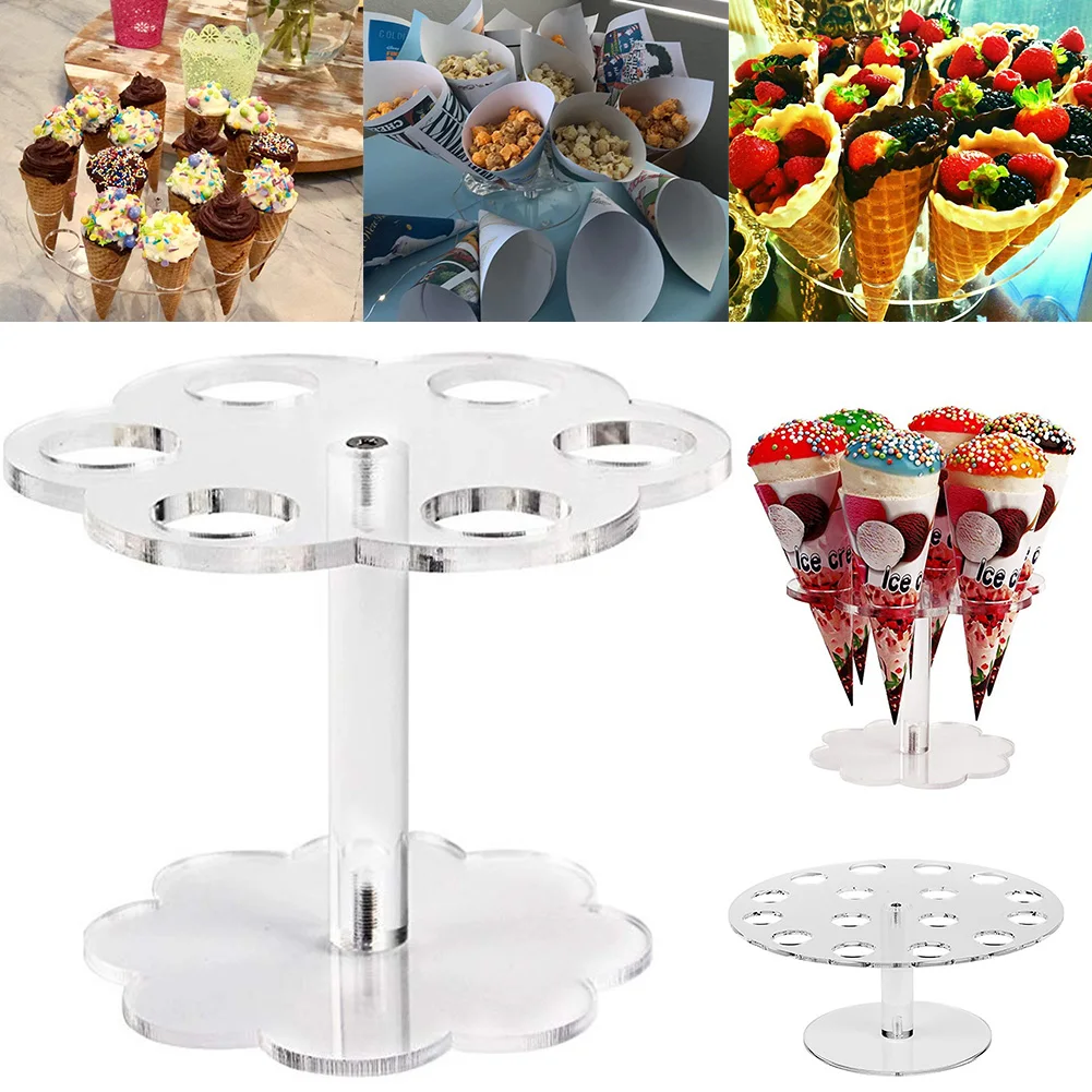 6/16 Holes Acrylic Ice Cream Cone Holder Clear Cone Display Stand for Ice Cream Cone Waffle Cupcake Roll Sushi
6/16 Holes Acrylic Ice Cream Cone Holder Clear Cone Display Stand for Ice Cream Cone Waffle Cupcake Roll Sushi