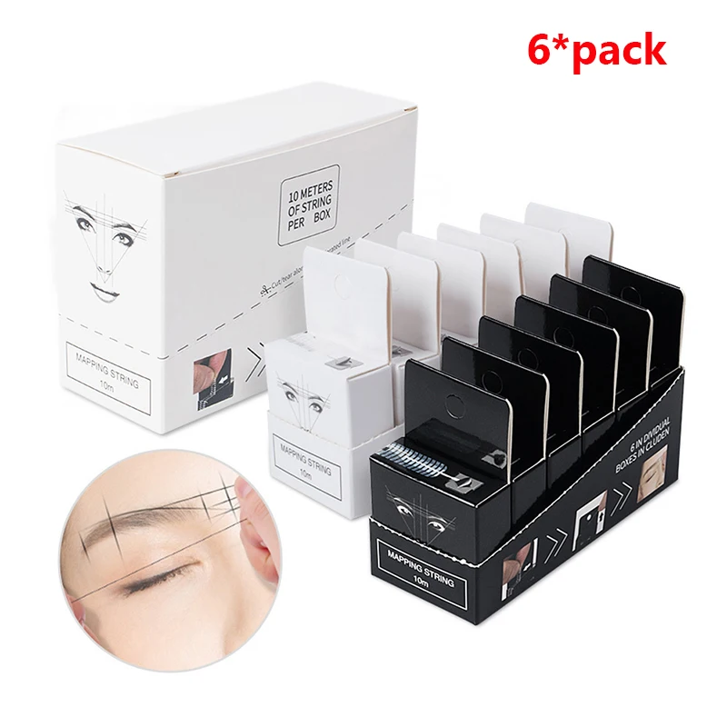 6 Packs Beauty Embroidery Pre-Inked Brow Mapping Thread Strings Pigment String Tattoo Eyebrow Ruler Mapping String 10m
6 Packs Beauty Embroidery Pre-Inked Brow Mapping Thread Strings Pigment String Tattoo Eyebrow Ruler Mapping String 10m