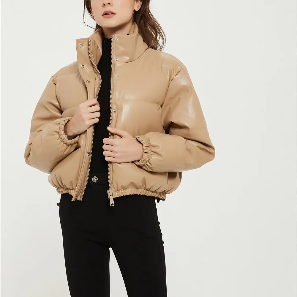 ARIANA New Winter Women Thick Warm Short Parkas Fashion Black PU Leather Coats Stand Collar Elegant Zipper Cotton Jackets Female
ARIANA New Winter Women Thick Warm Short Parkas Fashion Black PU Leather Coats Stand Collar Elegant Zipper Cotton Jackets Female