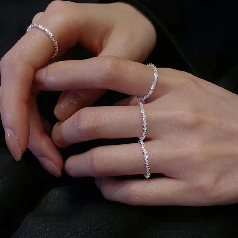 2021 New Trend Silver Sparkling Rings for Women Simple Style Metal Zircon Shiny Ring Fashion Cocktail Jewelry Gift Dropshipping
2021 New Trend Silver Sparkling Rings for Women Simple Style Metal Zircon Shiny Ring Fashion Cocktail Jewelry Gift Dropshipping