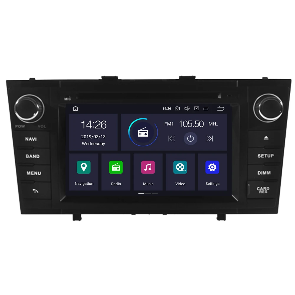 Android 10 Автомобильный DVD стерео мультимедиа головное устройство для Toyota T27 Avensis 2009