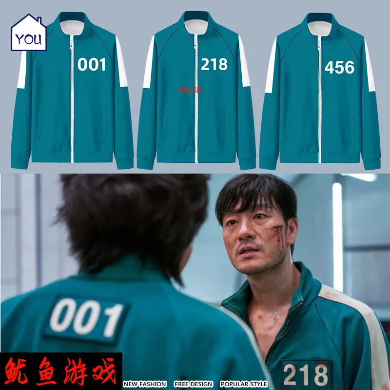 Squid game Jacket Men's Li Zhengjae Same Sportswear 456 National Tide Autumn Sweater Round Six Cosplay Costume Plus size
Squid game Jacket Men's Li Zhengjae Same Sportswear 456 National Tide Autumn Sweater Round Six Cosplay Costume Plus size