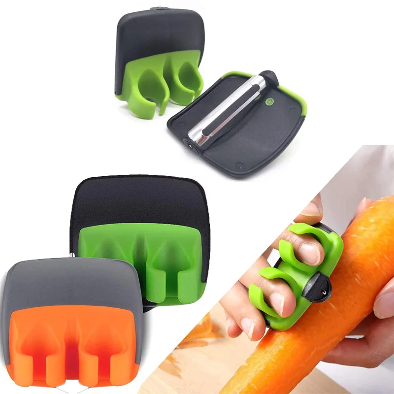 Vegetable Fruit Peeler For Potato Carrots Kitchen Multifunctional Durable Palm Hand Fruit Peeler With Comfortable Finger Ring
Vegetable Fruit Peeler For Potato Carrots Kitchen Multifunctional Durable Palm Hand Fruit Peeler With Comfortable Finger Ring