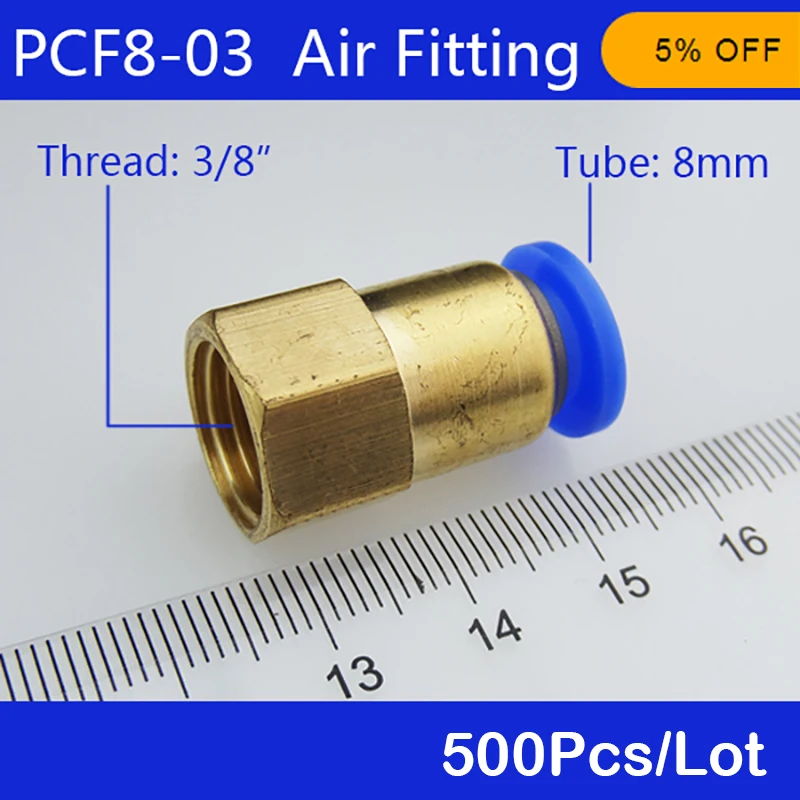 Free shipping 500pcs PCF8-03, 8mm to 3/8' Pneumatic Connectors Female straight one-touch fittings
Free shipping 500pcs PCF8-03, 8mm to 3/8' Pneumatic Connectors Female straight one-touch fittings