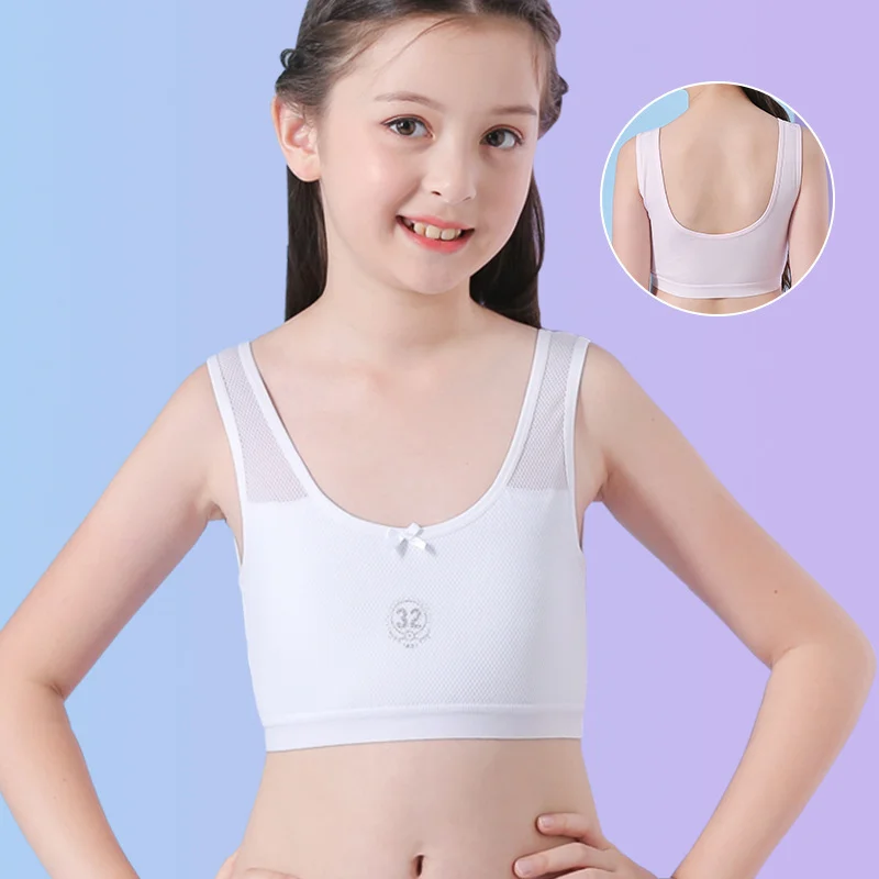 

Student Training Bras for Girls Underwear Wrapped Chest Tube Top Cotton Developmental Girl Underwear Underwear Girls Vest