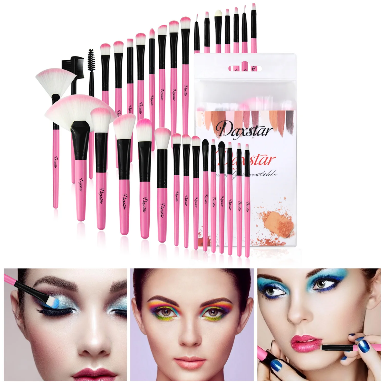 

32Pcs/Set Professional Makeup Brush Foundation Eye Shadows Lipsticks Powder Make Up Brushes Tool Bag Pincel Maquiagem Kit