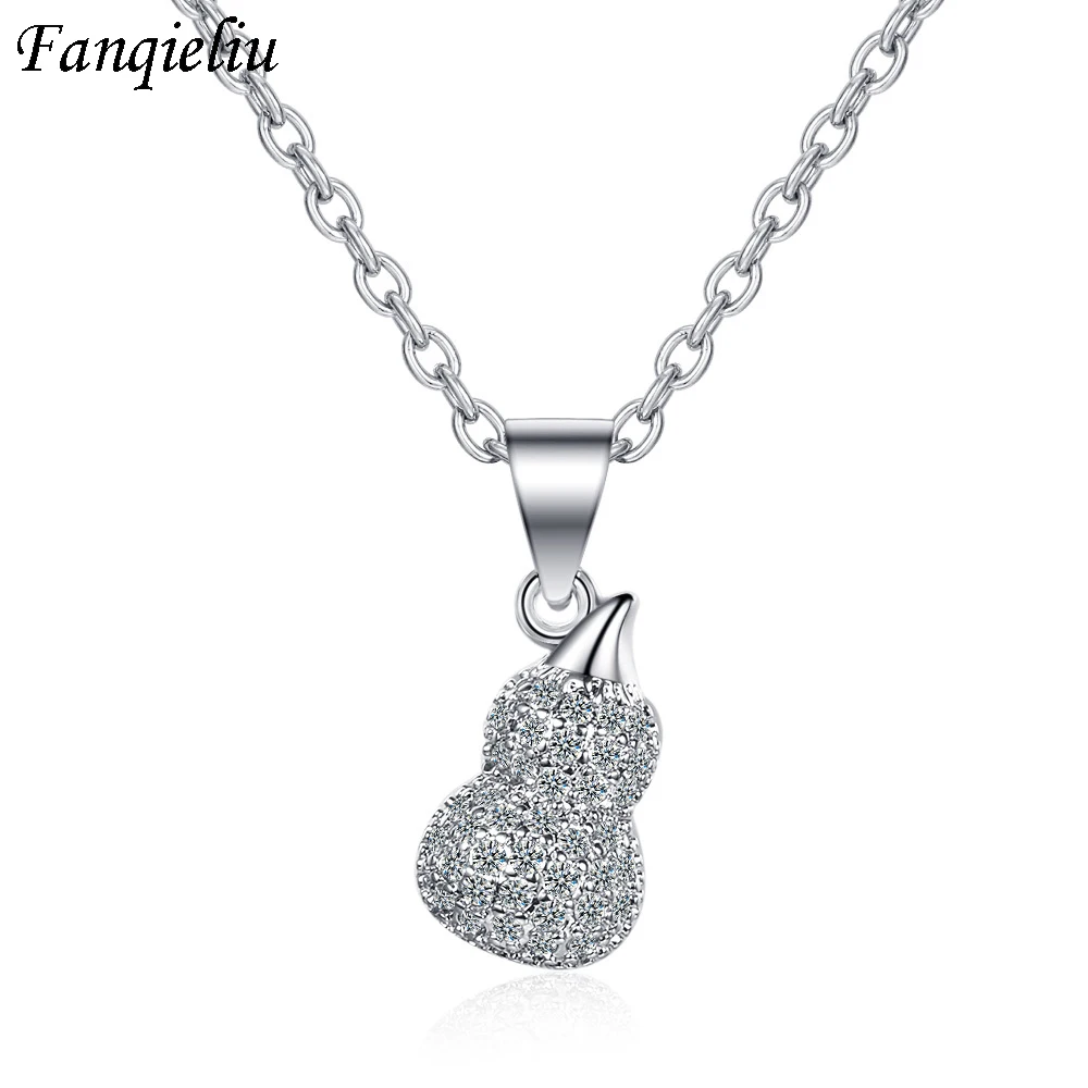 Fanqieliu Creative Cute Gourd Pendants 925 Sterling Silver Necklaces Woman O Chains Crystal Pendant Necklace For Women FQL20467
Fanqieliu Creative Cute Gourd Pendants 925 Sterling Silver Necklaces Woman O Chains Crystal Pendant Necklace For Women FQL20467