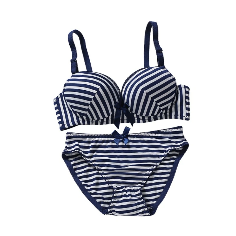 Women's Seamless Stripe Bra Sets Gather Adjustable Bras Padded Brassiere Lingerie Underwear Bra and Brief Sets
Women's Seamless Stripe Bra Sets Gather Adjustable Bras Padded Brassiere Lingerie Underwear Bra and Brief Sets