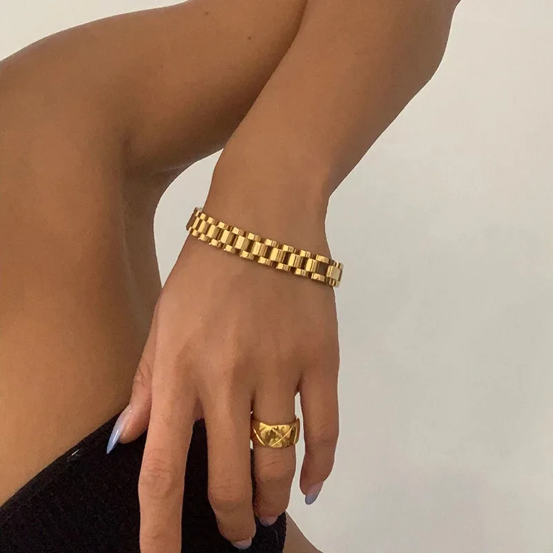 Tarnish Free 2020 New Stainless Steel Gold Plated Detachable Wristbands Bracelets Bangles For Women Hiphop Gold Wrap Bracelets
Tarnish Free 2020 New Stainless Steel Gold Plated Detachable Wristbands Bracelets Bangles For Women Hiphop Gold Wrap Bracelets