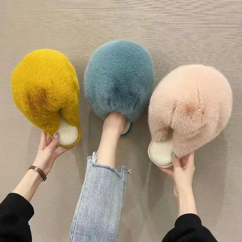 Women's Winter Large Size Plush Baotou Semi Slippers Rabbit Hair Soft Sole Anti-Skid Home Going Out Cotton Slippers Lazy Slipper
Women's Winter Large Size Plush Baotou Semi Slippers Rabbit Hair Soft Sole Anti-Skid Home Going Out Cotton Slippers Lazy Slipper