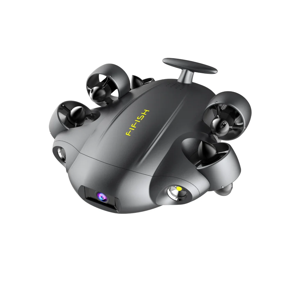 Fifish Mini Rov Submarine Diving Underwater Drone with 4K Camera 14400mAH 6000 Lumen VR Underwater Robot for Inspection Rescue 
Fifish Mini Rov Submarine Diving Underwater Drone with 4K Camera 14400mAH 6000 Lumen VR Underwater Robot for Inspection Rescue