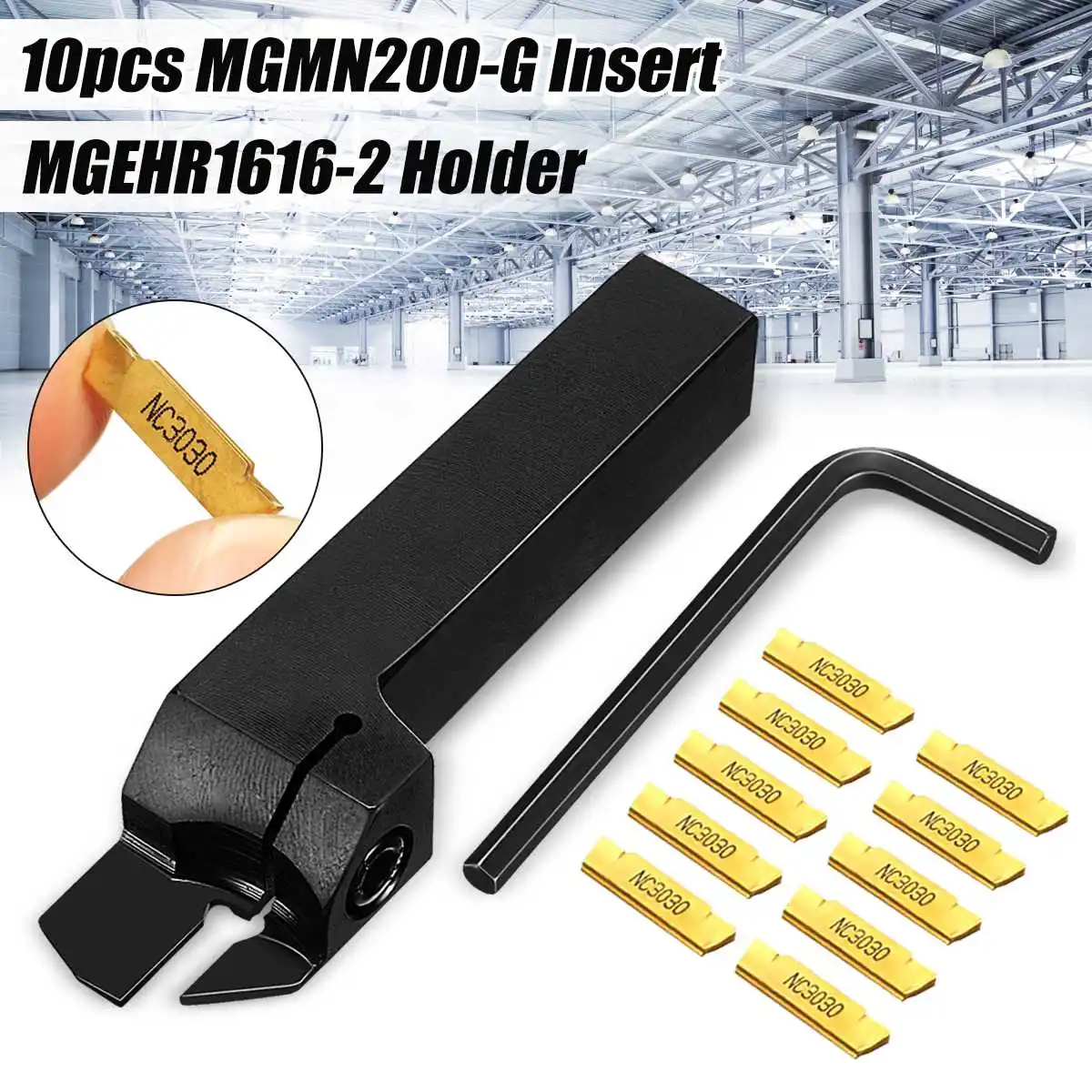 MGEHR 1616-2 16*16*100mm External Grooving Lathe Tool Holder With 10pcs MGMN200 Insert For Semi-finishing&Finishing
MGEHR 1616-2 16*16*100mm External Grooving Lathe Tool Holder With 10pcs MGMN200 Insert For Semi-finishing&Finishing