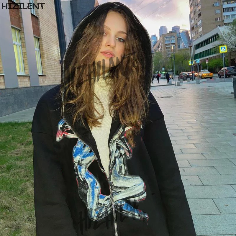 90s Vintage Anime Y2K print Oversized Hoodies Female Sweatshirt Zip Up Long Sleeve jacket harajuku Kawaii Winter Grunge clothing
90s Vintage Anime Y2K print Oversized Hoodies Female Sweatshirt Zip Up Long Sleeve jacket harajuku Kawaii Winter Grunge clothing