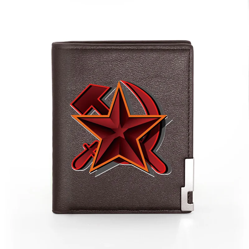 Classic Red Sickle Hammer Pu Leather Men Women Short Wallet ID Credit Card Holder CCCP Purse
Classic Red Sickle Hammer Pu Leather Men Women Short Wallet ID Credit Card Holder CCCP Purse