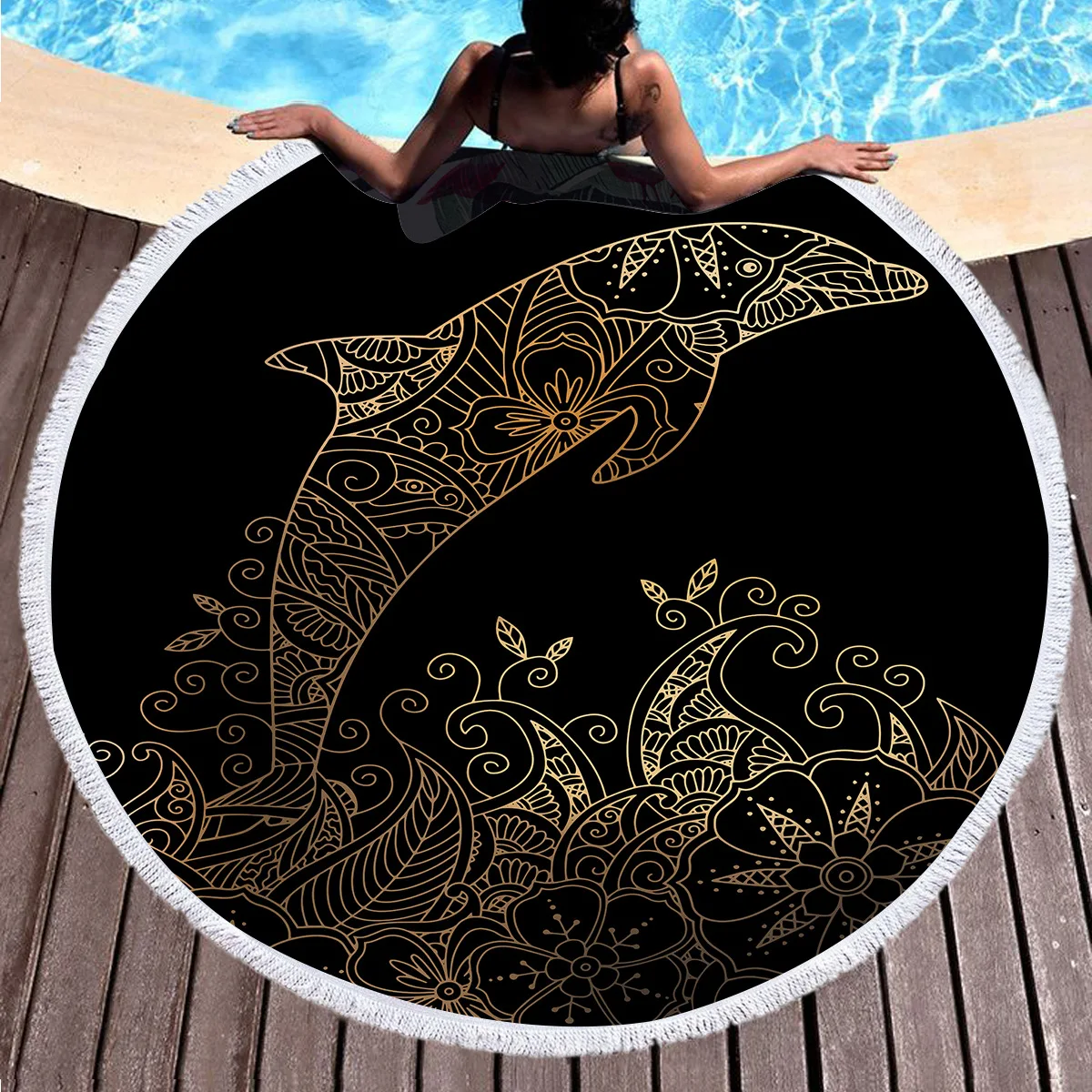 150cm Microfiber Large Bath Towel Round Beach Towel for Adults Summer Toalla Dolphin Boho Printed Tassel T62
150cm Microfiber Large Bath Towel Round Beach Towel for Adults Summer Toalla Dolphin Boho Printed Tassel T62
