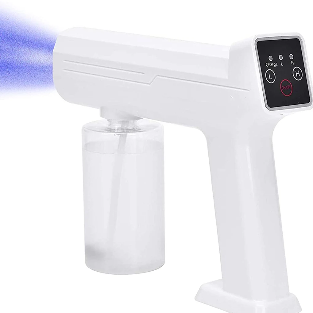 2pcs Portable Electric Sanitizer Sprayer Blue Light Rechargeable Nano Steam Water Spray Gun Home Disinfection Machine Atomizer
2pcs Portable Electric Sanitizer Sprayer Blue Light Rechargeable Nano Steam Water Spray Gun Home Disinfection Machine Atomizer