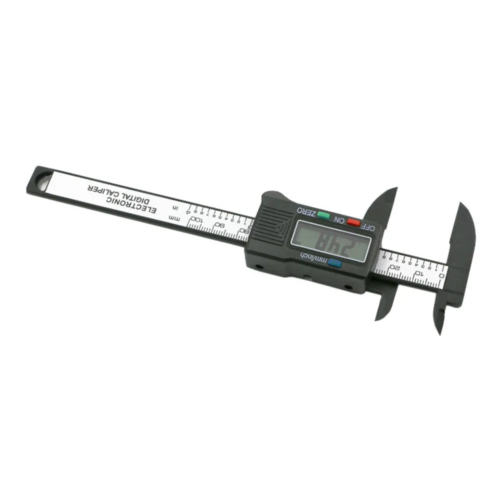 

100mm/4inch LCD Digital Electronic Carbon Fiber Vernier Caliper Gauge Micrometer Woodworking Gauging Tools Foldable Ruler