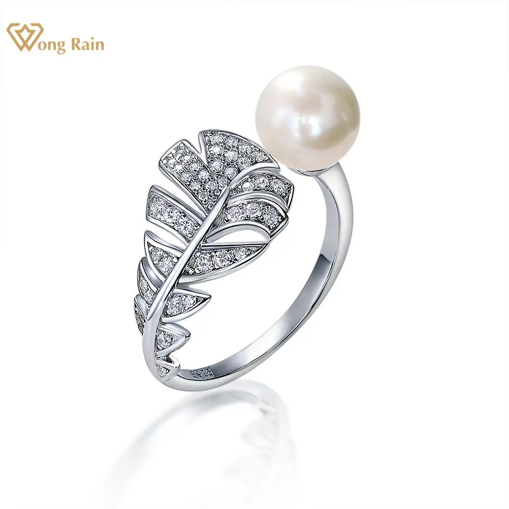 Wong Rain 925 Sterling Silver Created Moissanite Fresh Water Pearl Gemstone Created Moissanite Wedding Flower Rings Fine Jewelry
Wong Rain 925 Sterling Silver Created Moissanite Fresh Water Pearl Gemstone Created Moissanite Wedding Flower Rings Fine Jewelry