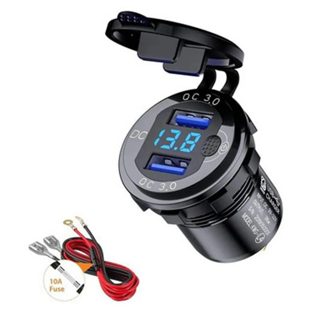 For Car Car LED Charger On/Off Switch Button QC3.0 Socket Outlet Waterproof 12V
For Car Car LED Charger On/Off Switch Button QC3.0 Socket Outlet Waterproof 12V