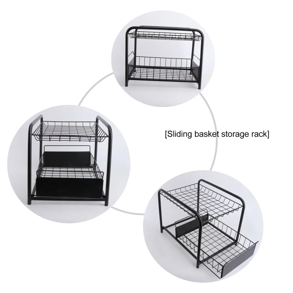 Kitchen Under Sink Organizer and Storage Under Sink Cabinet Storage Rack (Black)
Kitchen Under Sink Organizer and Storage Under Sink Cabinet Storage Rack (Black)
