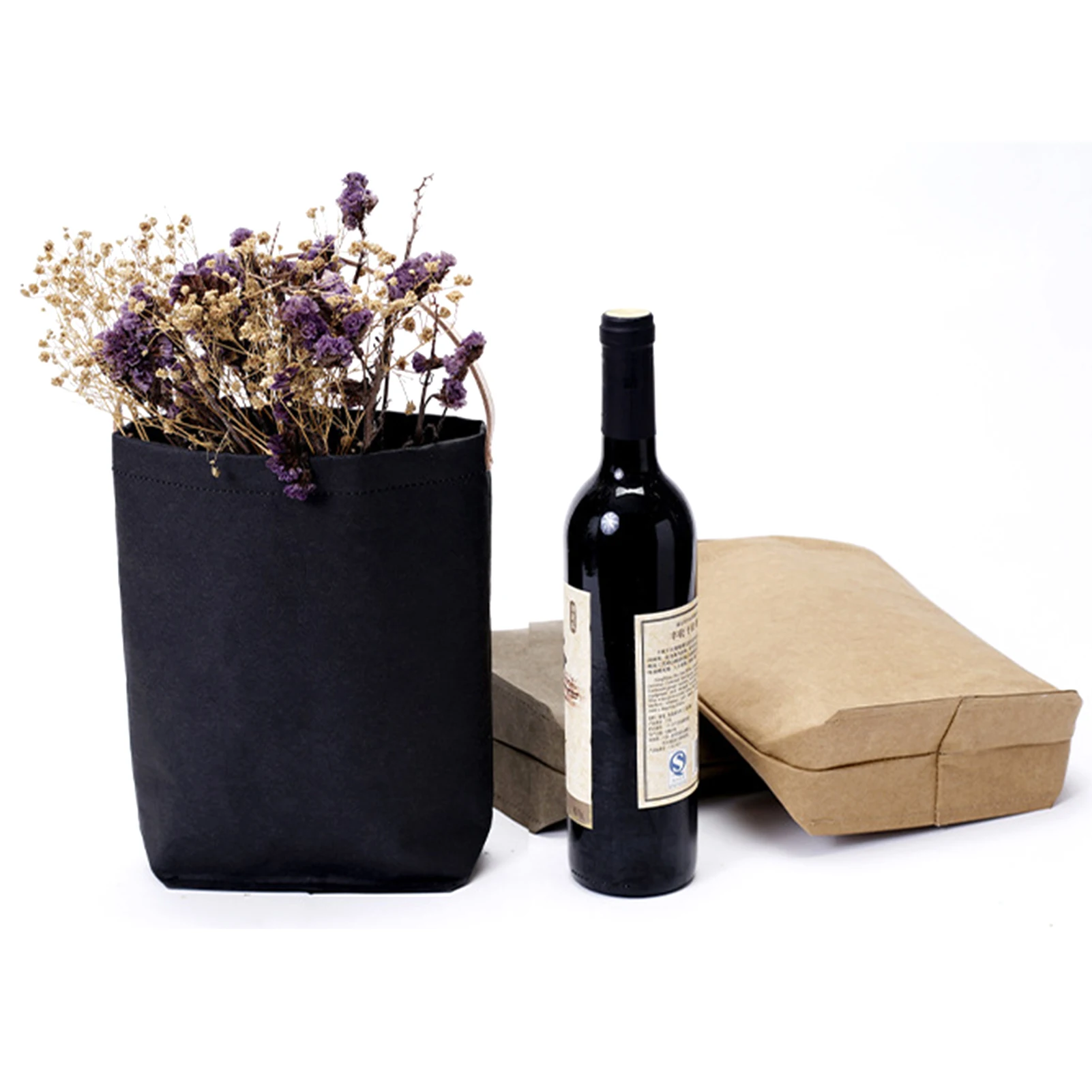 Washable Kraft Paper Bag Red Wine Storage Pouch Tote Lunch Food Bag Storage Outdoor Picnic Kraft Paper Lunch Bag 
Washable Kraft Paper Bag Red Wine Storage Pouch Tote Lunch Food Bag Storage Outdoor Picnic Kraft Paper Lunch Bag