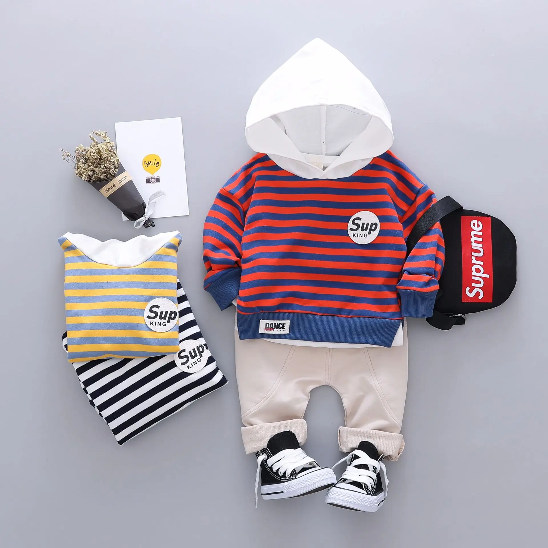 Baby Boy Clothing 2 Pieces Set Fashion Clothes Striped Patchwork Hoodies Long Sleeve Sweater Tops+trousers Baby Boy Outfit 0-24M
Baby Boy Clothing 2 Pieces Set Fashion Clothes Striped Patchwork Hoodies Long Sleeve Sweater Tops+trousers Baby Boy Outfit 0-24M