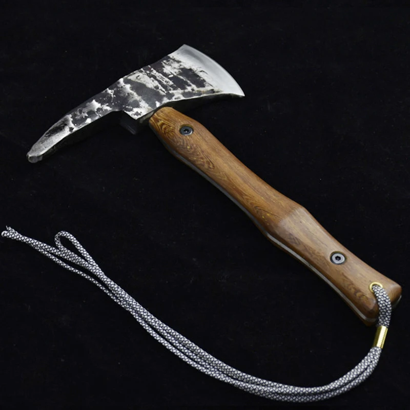 

Axe Tomahawk Hatchet Wooden Handle Felling Axes Hand Forged High Carbon Steel Survival for Outdoor Camping Woodworking Hand Tool