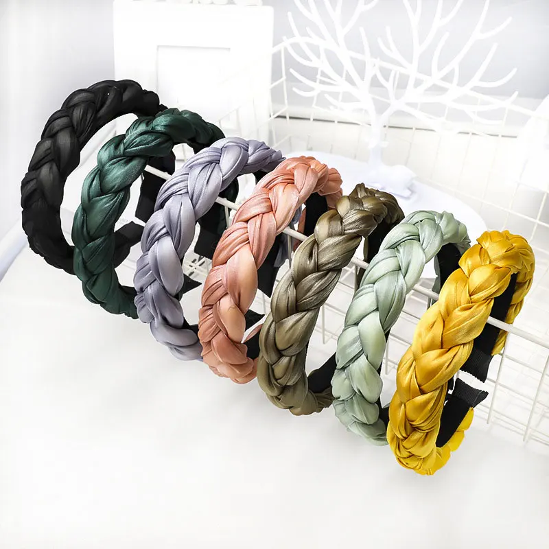Korean Solid Color Silk Satin Braided Hair Bands for Women Lightweight Elastic Headband Teenage Girl Hair Accessories Headwear
Korean Solid Color Silk Satin Braided Hair Bands for Women Lightweight Elastic Headband Teenage Girl Hair Accessories Headwear