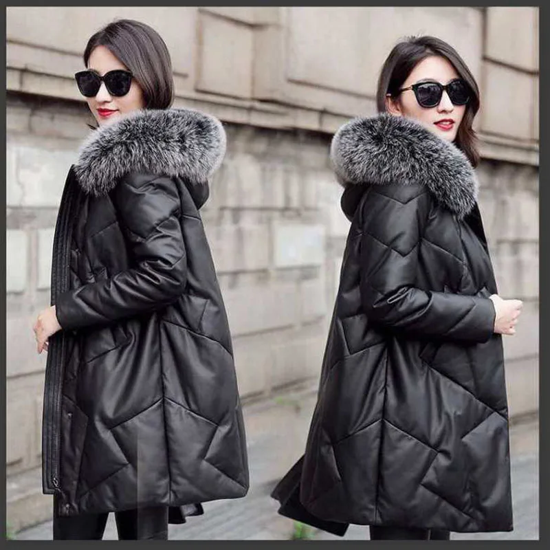 Winter New PU Leather Jacket Women's Mid-Length Imitated Fox Fur Detachable Fur Collar Loose Thick Fur Hooded Cotton Jacket
Winter New PU Leather Jacket Women's Mid-Length Imitated Fox Fur Detachable Fur Collar Loose Thick Fur Hooded Cotton Jacket