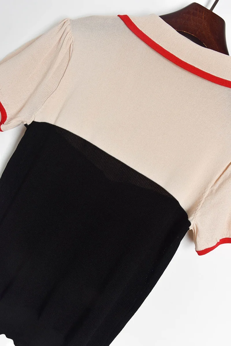 2020 Fashion Knitted Tops T Shirt Summer Women Turn-down Collar Short Sleeve Vintage Thin TShirt Femme Tees Female Knitwear
2020 Fashion Knitted Tops T Shirt Summer Women Turn-down Collar Short Sleeve Vintage Thin TShirt Femme Tees Female Knitwear