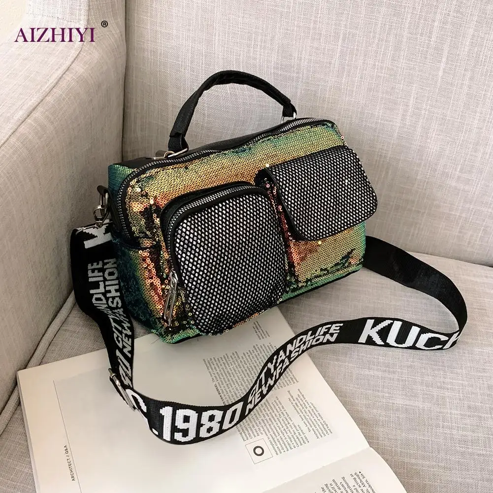 Fashion Sequins Women Shoulder Crossbody Tote Bags Female Casual Large Capacity Shopping Handbags Travel Top-handle Bags 
Fashion Sequins Women Shoulder Crossbody Tote Bags Female Casual Large Capacity Shopping Handbags Travel Top-handle Bags