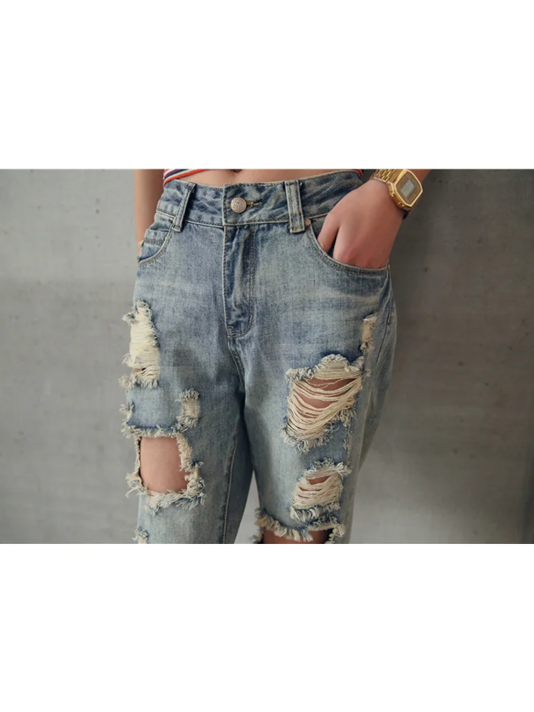 JUJULAND Fashion Womens Destroyed Ripped Distressed Slim Denim Jeans Boyfriend Jeans Sexy Hole Pencil Trousers New 9053
JUJULAND Fashion Womens Destroyed Ripped Distressed Slim Denim Jeans Boyfriend Jeans Sexy Hole Pencil Trousers New 9053