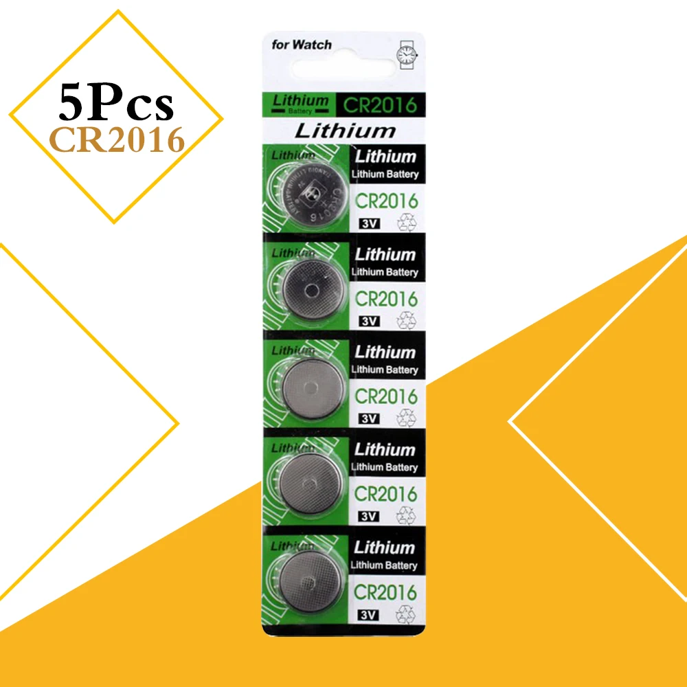 Button Batteries 5pcs/pack CR2016 LM2016 BR2016 DL2016 Cell Coin Battery 3V for Watch Calculator toys Electronic Remote
Button Batteries 5pcs/pack CR2016 LM2016 BR2016 DL2016 Cell Coin Battery 3V for Watch Calculator toys Electronic Remote