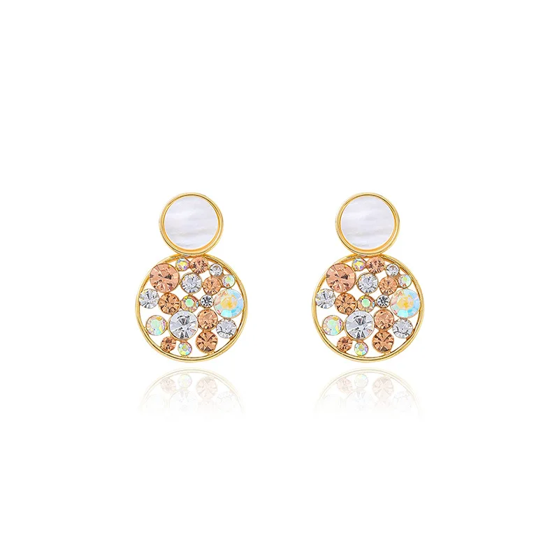 GU-123 Mother-of-pearl round earrings S925 silver needle colorful super flash zircon earrings earrings high-end earrings
GU-123 Mother-of-pearl round earrings S925 silver needle colorful super flash zircon earrings earrings high-end earrings