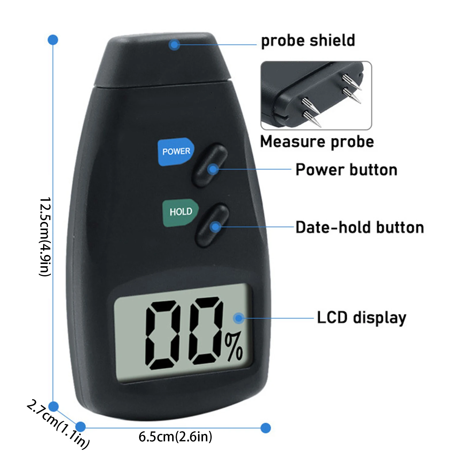Newest Digital LCD Moisture Detector Professional Wood Brick Humidity Tester High Quality Water Content Measuring Analyzers Tool
Newest Digital LCD Moisture Detector Professional Wood Brick Humidity Tester High Quality Water Content Measuring Analyzers Tool