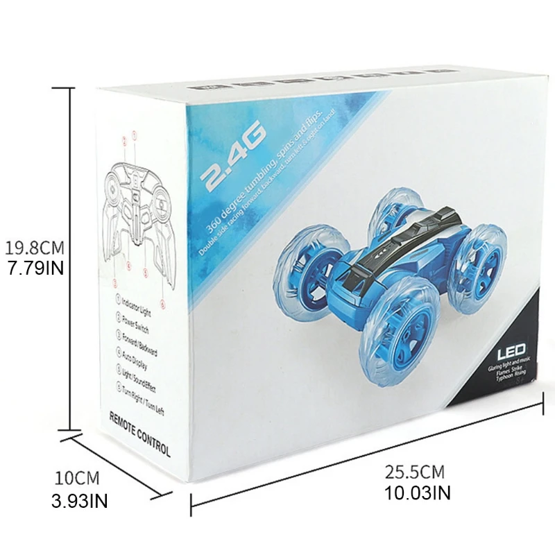 360 Degree Rotation 2.4GHz 3.7V 500mAh RC Racing Vehicle Toy Stunt Car Gift for Kids Outdoor Game RC Rollover Car
360 Degree Rotation 2.4GHz 3.7V 500mAh RC Racing Vehicle Toy Stunt Car Gift for Kids Outdoor Game RC Rollover Car