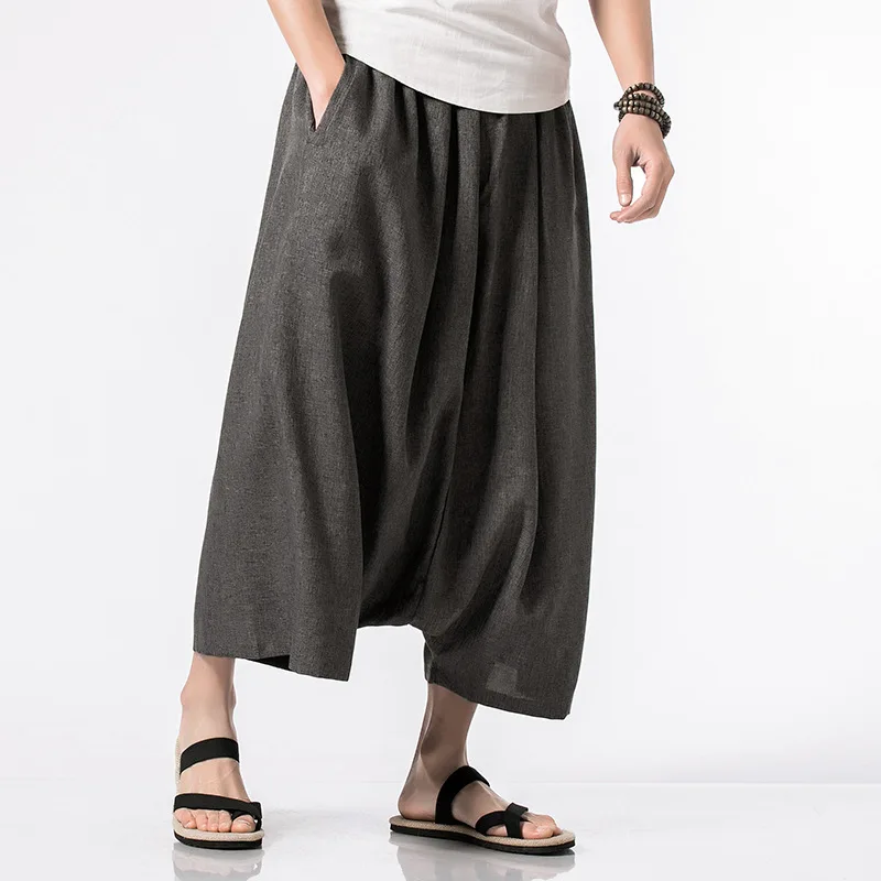 Summer Men Sweatpants Linen Harem Wode Leg Loose Yoga Pant Baggy Running Jogger Fitness Casual Crotch Pant Slacks Sportswear
Summer Men Sweatpants Linen Harem Wode Leg Loose Yoga Pant Baggy Running Jogger Fitness Casual Crotch Pant Slacks Sportswear