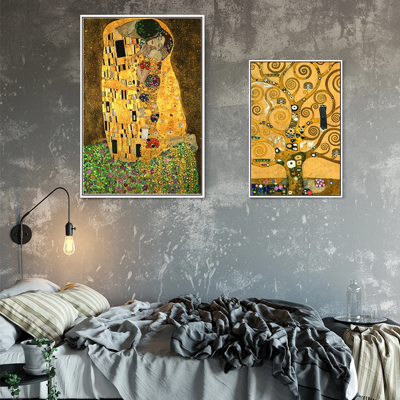 Classic Artist Gustav Klimt The kiss Gold Tree Canvas Art Print Painting Poster, Wall Pictures For Living Room Home Decor C
Classic Artist Gustav Klimt The kiss Gold Tree Canvas Art Print Painting Poster, Wall Pictures For Living Room Home Decor C