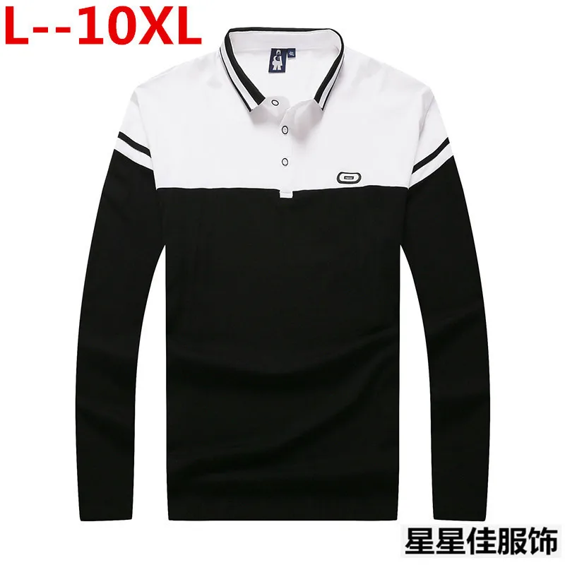 

10XL 8XL 6XL New Polo Hombre Shirt Men Fashion Collar shirts Long Sleeve Casual Camisetas Masculinas Plus Size Polos Sweatshirts