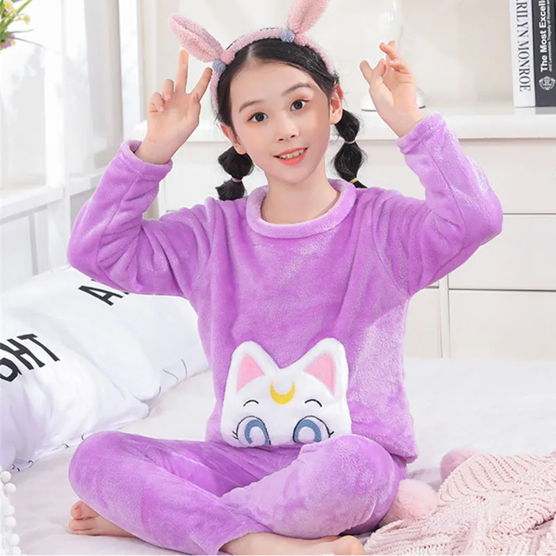 Disney Kids Flannel Sleepwear Suit Baby Girl Cute Cat Fall Clothes Boy Cartoon Pajamas Sets Children Winter Warm Pijamas Outfit
Disney Kids Flannel Sleepwear Suit Baby Girl Cute Cat Fall Clothes Boy Cartoon Pajamas Sets Children Winter Warm Pijamas Outfit