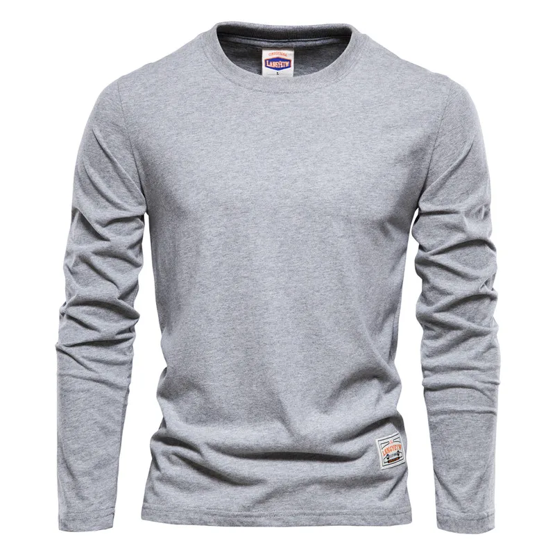 100% Cotton Long Sleeve T shirt For Men Solid Spring Casual Mens T-shirts High Quality Male Tops Classic Clothes Men's T-shirts
100% Cotton Long Sleeve T shirt For Men Solid Spring Casual Mens T-shirts High Quality Male Tops Classic Clothes Men's T-shirts