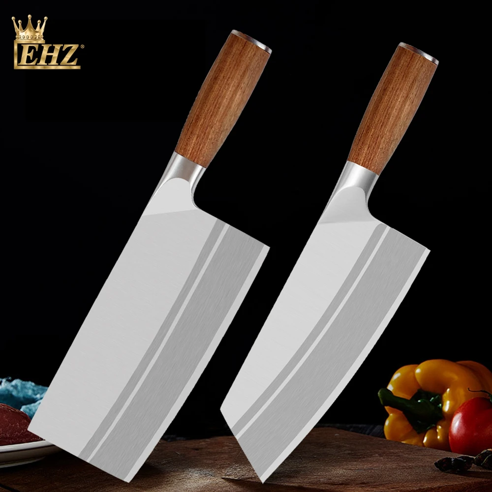 EHZ Kitchen Chef Knife Set High Quality Stainless Steel Chinese Forged Sharp Kitchen Knife Slicing Bone Cleaver Pearwood Handle 
EHZ Kitchen Chef Knife Set High Quality Stainless Steel Chinese Forged Sharp Kitchen Knife Slicing Bone Cleaver Pearwood Handle